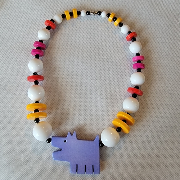 Jewelry - Vintage Colorful Chunky Bead Statement Necklace